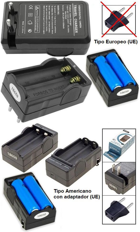 Cargador Travel 18650 EU - USA